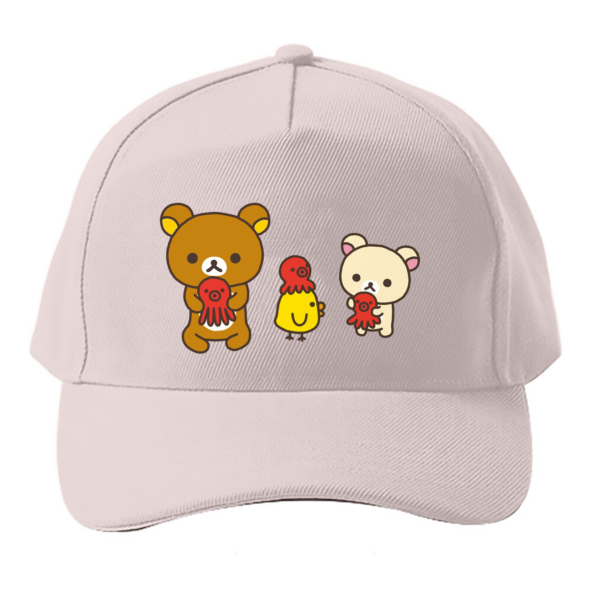 （画像用） リラックマ リラックマ キイロイトリ Rilakkuma Korilakkuma Kiiroitori ベースボールキャップ 綿100％ 男女兼用 帽子 スポーツ